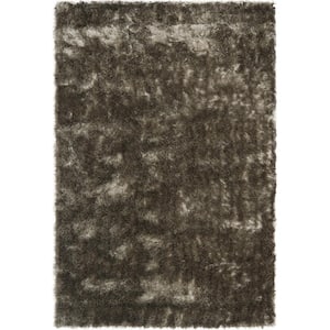 Paris Shag Silver 5 ft. x 7 ft. Solid Area Rug