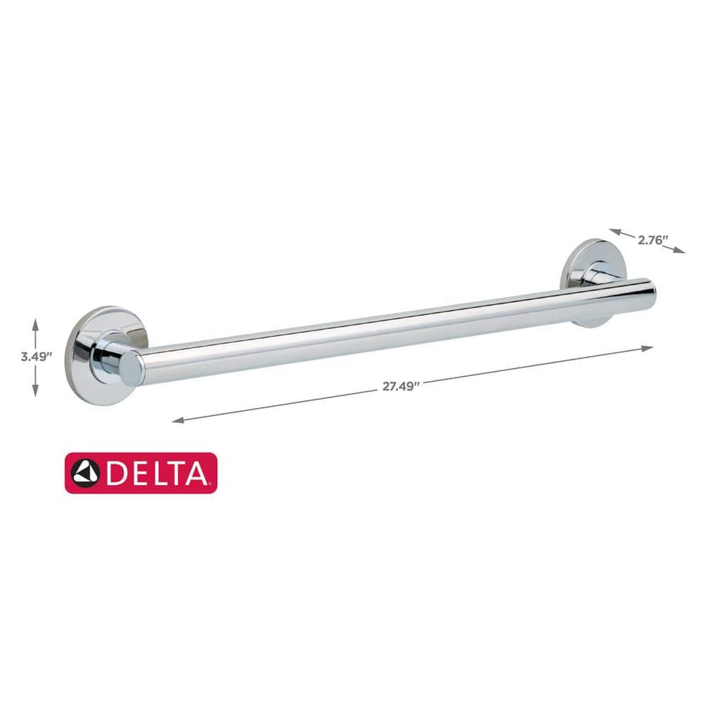 Stainless Steel 24-Inch Wall Mounted Grab Bars, Set of 3