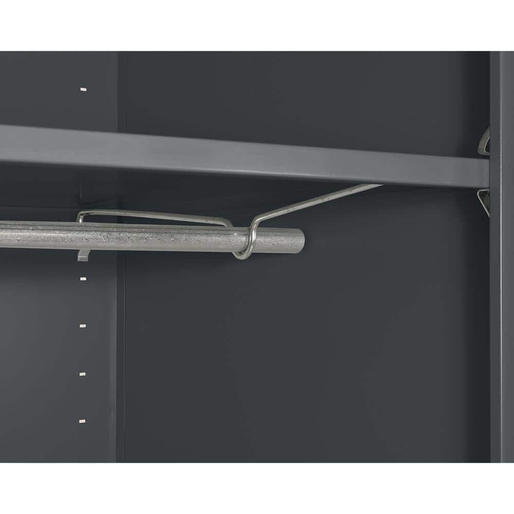 Charcoal Steel Freestanding Lockable Office Cabinet with Adjustable Shelving