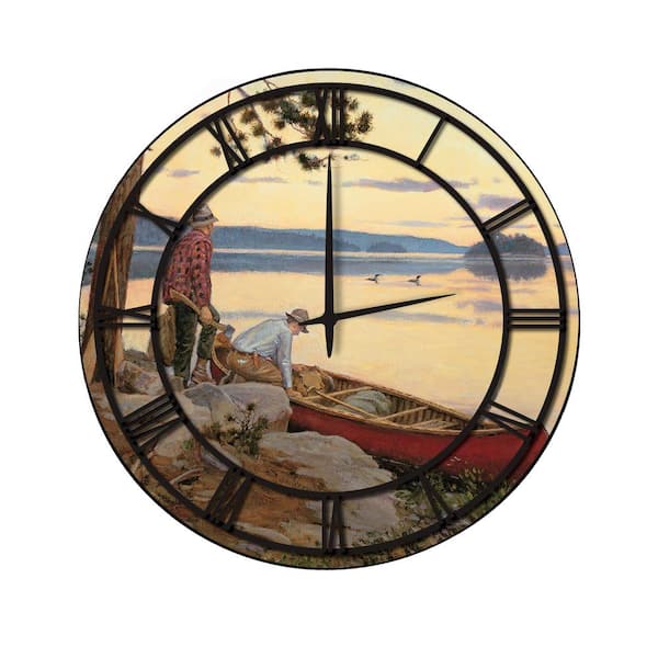 Unbranded "Song of the North" Full Coverage Art and Black Numbers Imaged Wall Clock