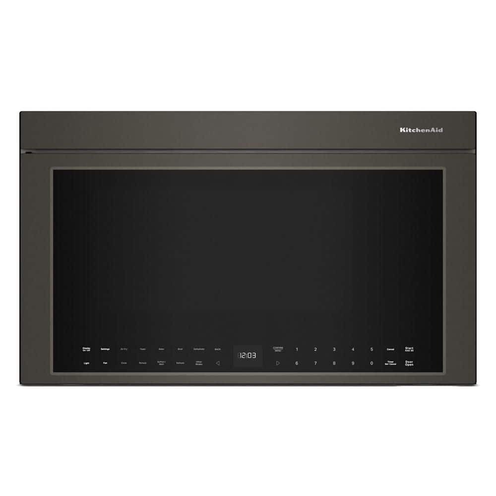 KitchenAid 1.1 cu. ft. Black Ore Electric 1800 watts Over-the-Range Microwave Oven 400 Exhaust CFM with Infrared Sensor Modes