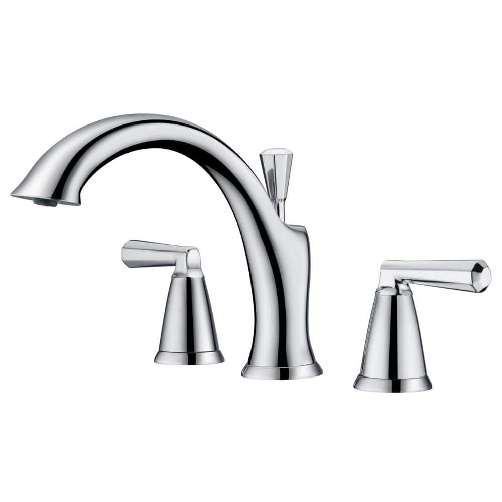 Ultra Faucets Z 2Handle DeckMount Roman Tub Faucet in Polished Chrome