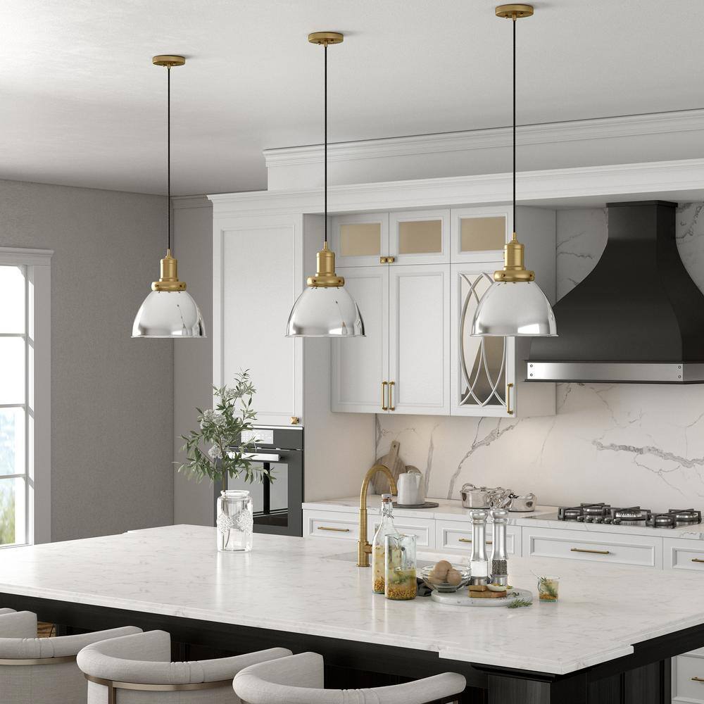 Madison 8" Polished Nickel Dome Pendant Light