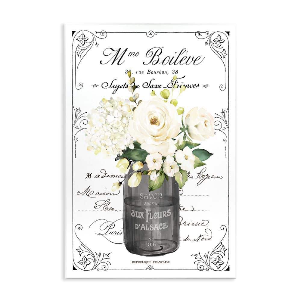 Parisian Bathroom Floral Bouquet Flowers by Lettered and Lined Unframed Graphic Art Print Typography 10 in. x 15 in. price history on PriceWatchPro