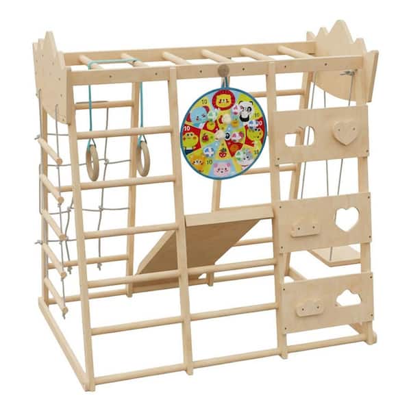MISOPILY Indoor Jungle Gym Set for Toddlers with Slide, Swing