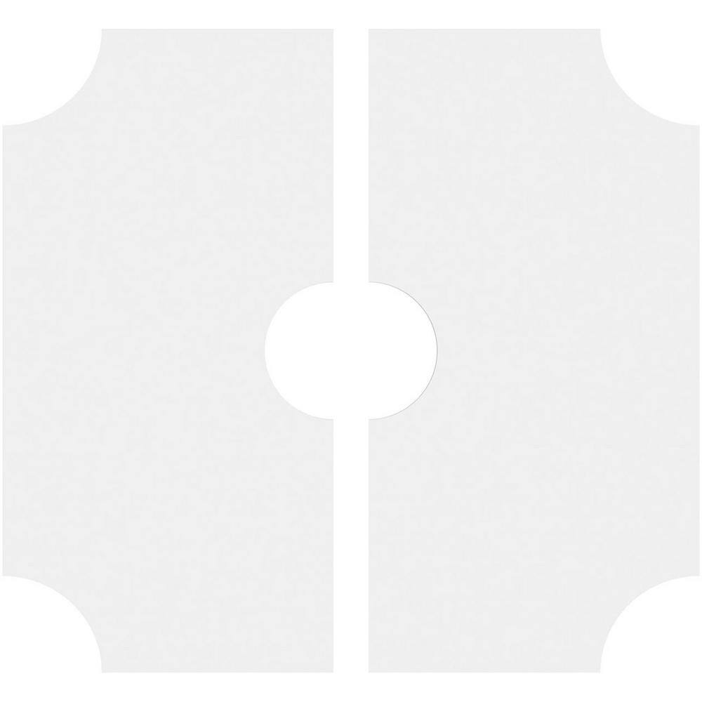 24" White PVC Contemporary Two Piece Ceiling Medallion