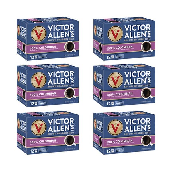 Unbranded Victor Allen's Coffee 100% Colombian Roast, Medium Roast, 72 Count, Single Serve Coffee Pods for Keurig K-Cup Brewers