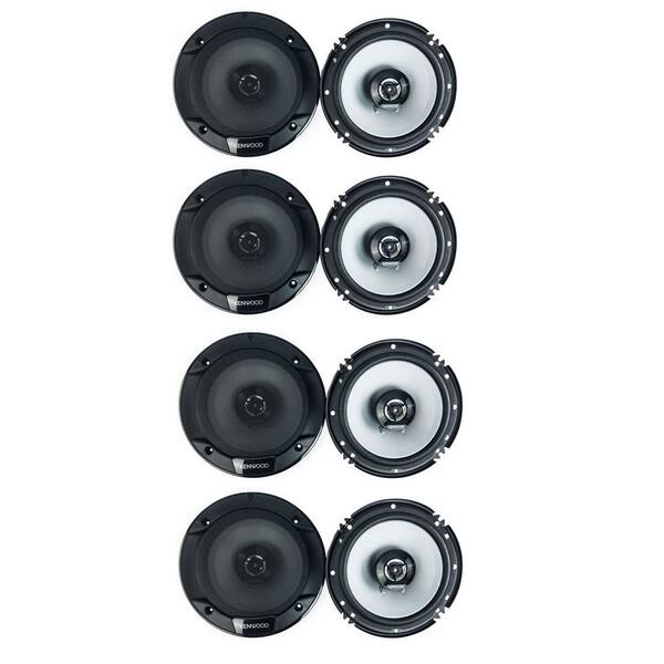 Kenwood 300-Watt 6.5 in. Coaxial 2-Way Car Audio Speaker (1-Pair) (4-Pack)