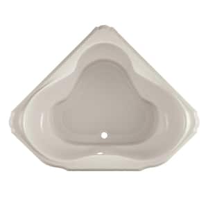 Marineo 60 in. x 60 in. Neo Angle Soaking Bathtub with Center Drain in Oyster