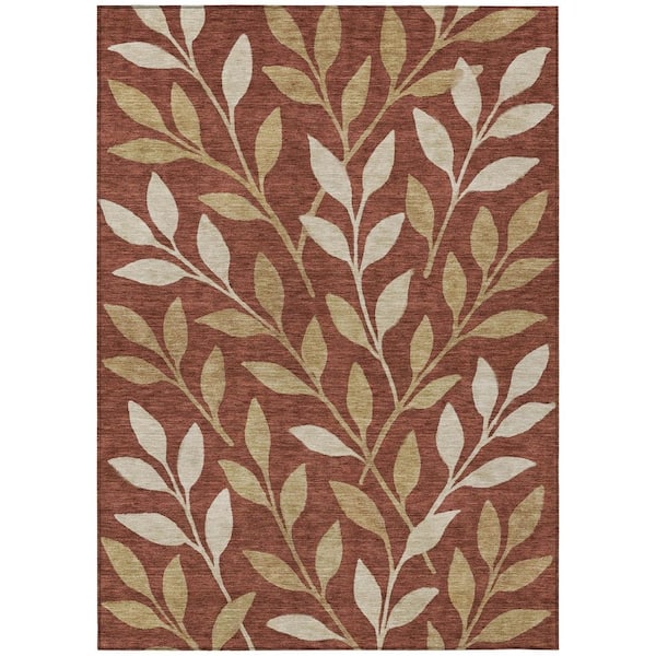 Chantille Machine Washable Indoor/Outdoor Abstract ACN3033 Garnet 8 ft. x 10 ft. Area Rug