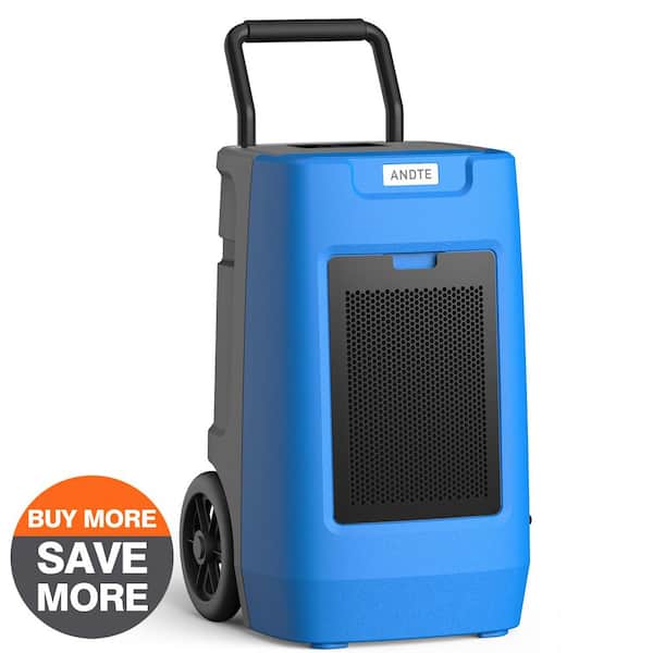 190 pt. 8,500 sq.ft. Quiet Bucketless Commercial Dehumidifier with Pump, Drain Hose for Basement, Auto Defrost (Blue)
