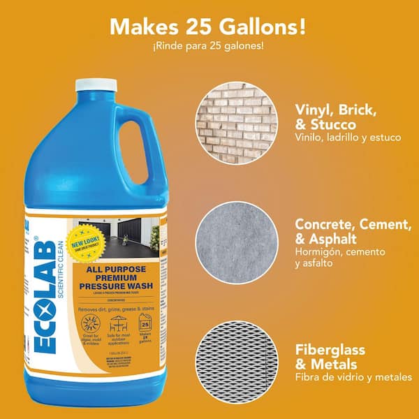 1 Gal. All Purpose Premium Pressure Wash Concentrate, Removes Stains on Patios, Cars, Wood and Utility Trailers