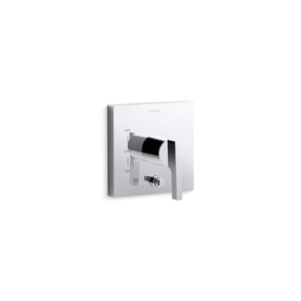 KOHLER Honesty 1-Handle Wall Mount Valve Trim Kit in Polished Chrome with Rite-Temp Technology (Valve Not Included)