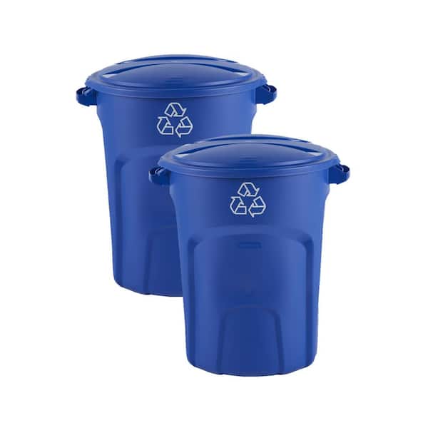 Rubbermaid Roughneck 32 Gal. Outdoor Recycling Bin (2-Pack)
