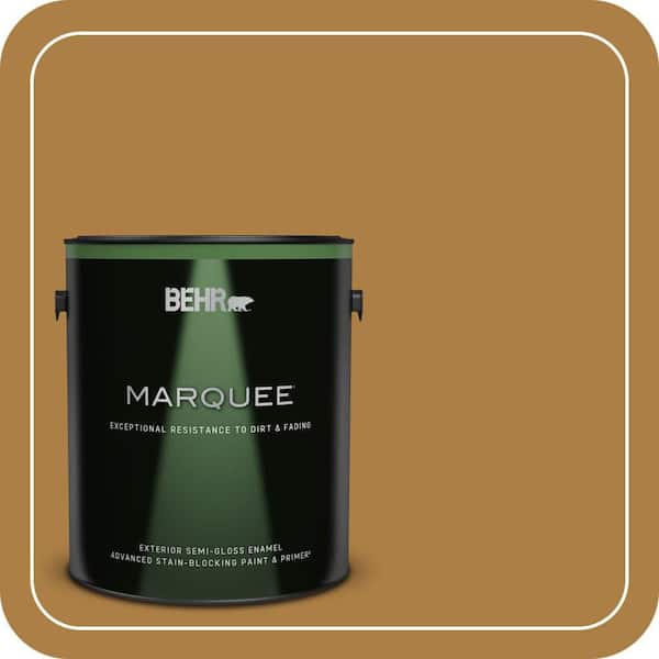 BEHR MARQUEE 1 gal. #M280-7 24 Karat Semi-Gloss Enamel Exterior Paint & Primer