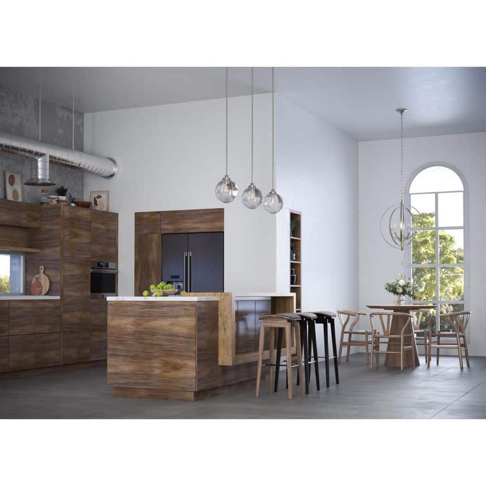 Equinox Burnished Silver 5-Light Steel Chandelier Pendant