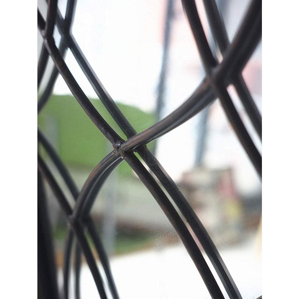 Black Metal Windowpane Full Length Wall Mirror