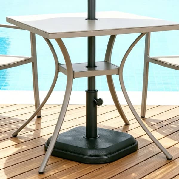 24 lb. Square Patio Umbrella Base in Black