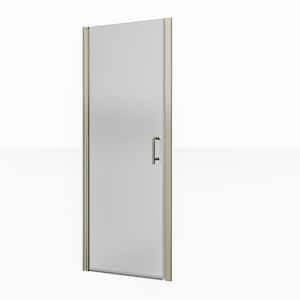 30 in. W x 72 in. H Frameless Glass Shower Doors Clear Glass in Brushed Nickel