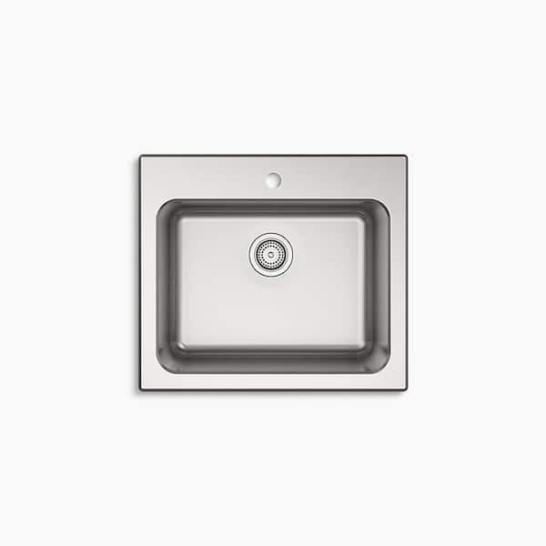KOHLER Ballad 25 in. Drop-in Stainless Steel Utility Sink