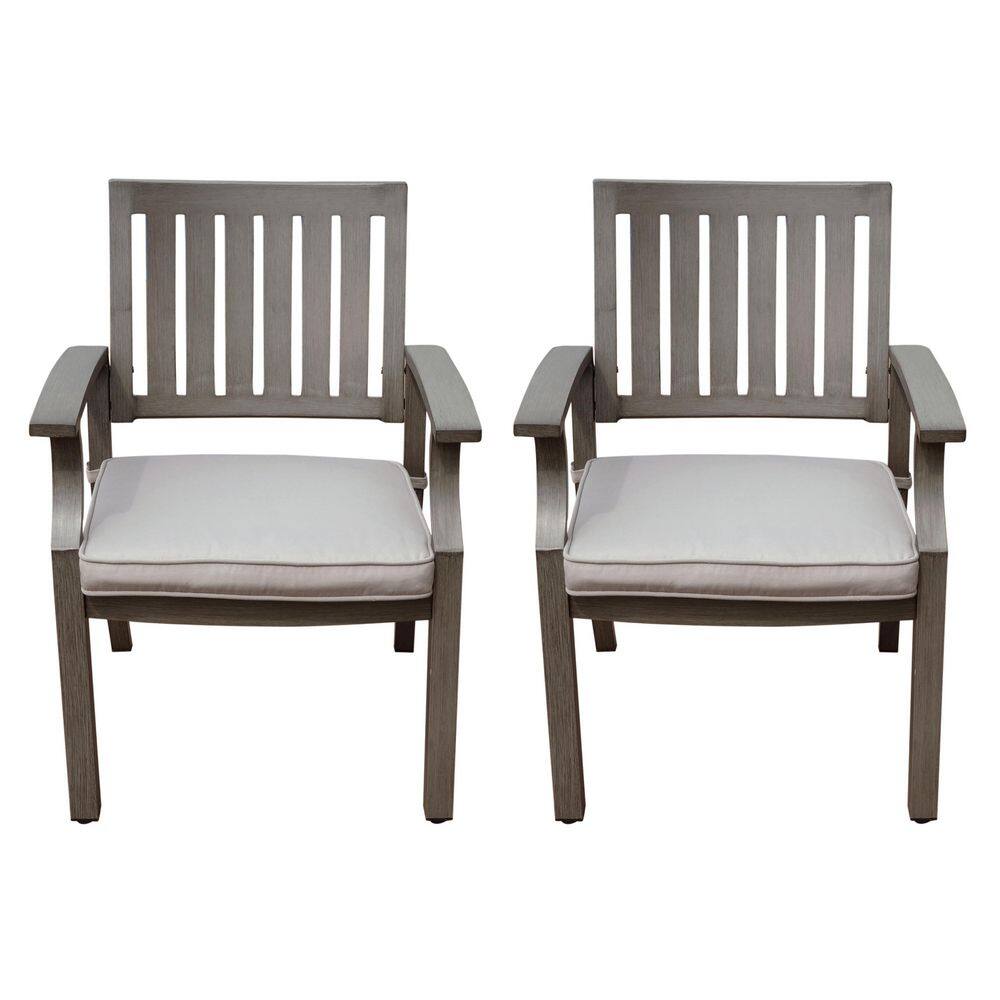 Aluminum Outdoor Dining Chair with Gray Cushion (2-Pack) price history on PriceWatchPro