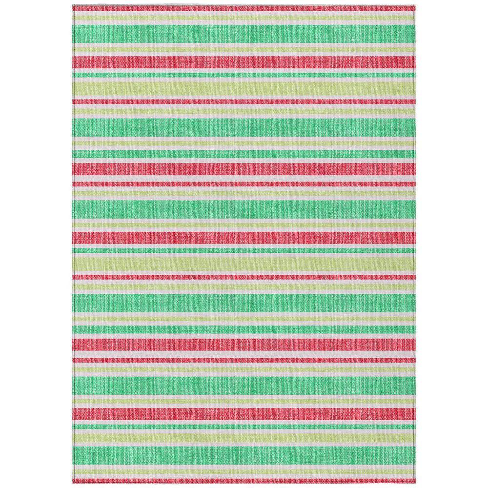 Green 3 ft. x 5 ft. Woven Striped Polyester Rectangle Indoor/Outdoor Area Rug price history on PriceWatchPro