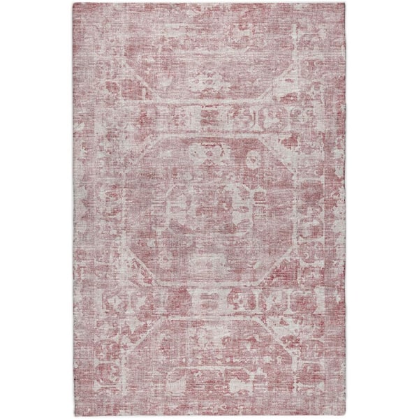 Dream Shag Premium Machine Washable Abstract ADS41 Pink 8 ft. x 10 ft. Area Rug