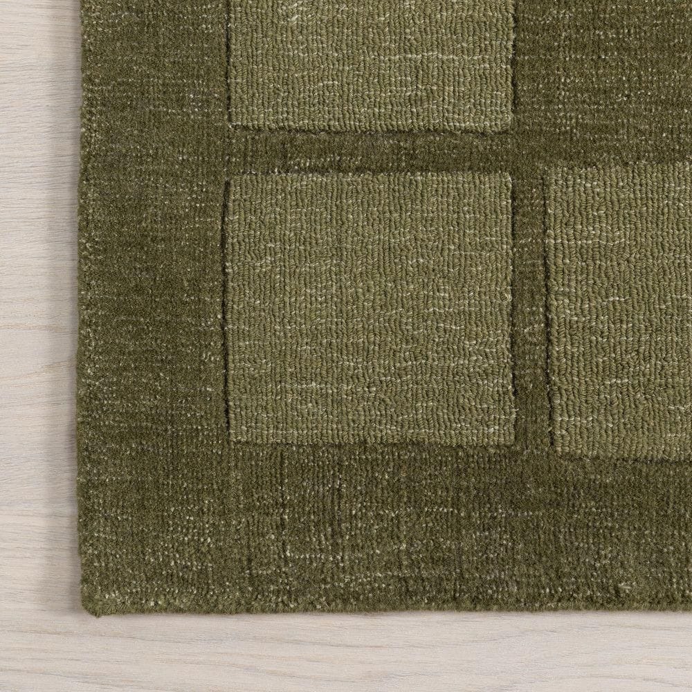 Verdant Green 9' x 12' Flat Woven Wool-Viscose Area Rug
