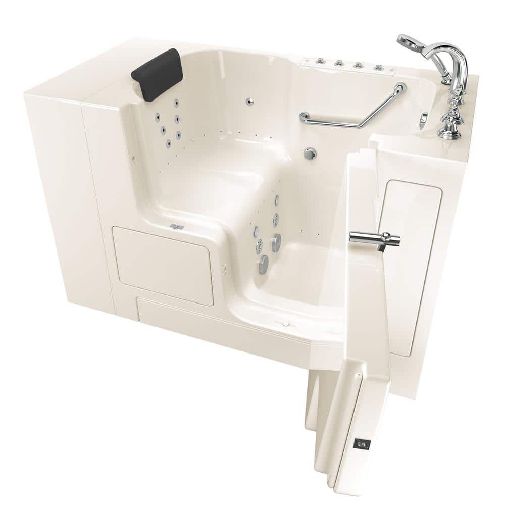 Gelcoat premium series 32 in. x 52 in. Right Hand Drain Soaking Bathtub in 