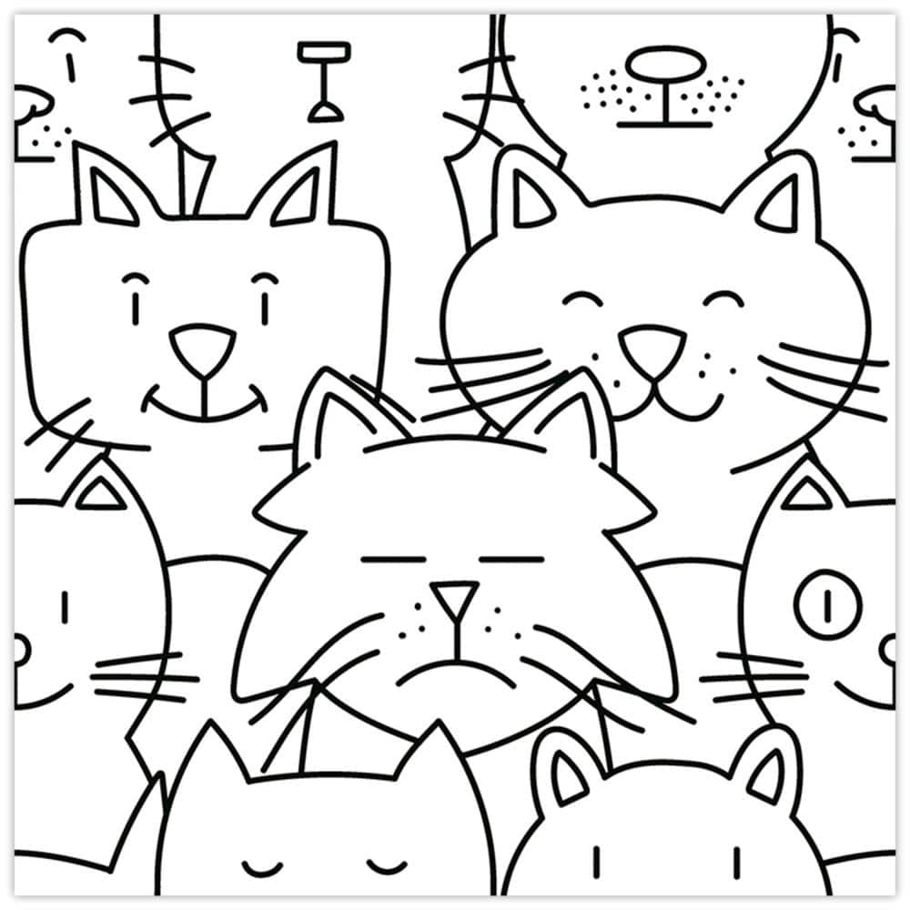 Merola Tile Oh My Cat 9-3/4 in. x 9-3/4 in. Porcelain Floor and Wall ...