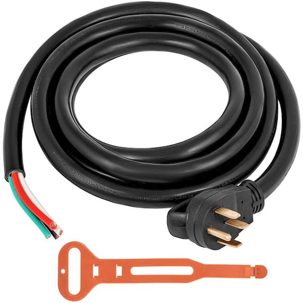 VEVOR 15 ft. 6/3 plus 8/1 50 Amp 110-Volt Extension Cord Indoor/Outdoor Generator Extension Cord STW 4-Prong No-pin Type