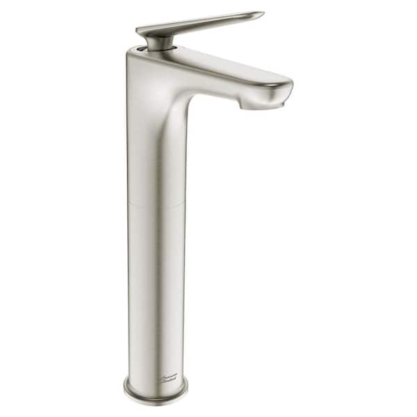 American Standard Studio S Single Handle Vessel Sink Faucet with Drain Kit Included in Brushed Nickel