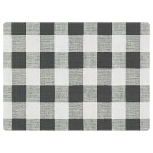 9 to 5 Plaid Gray 3 ft. x 4 ft. Home Office Desk Chair Mat