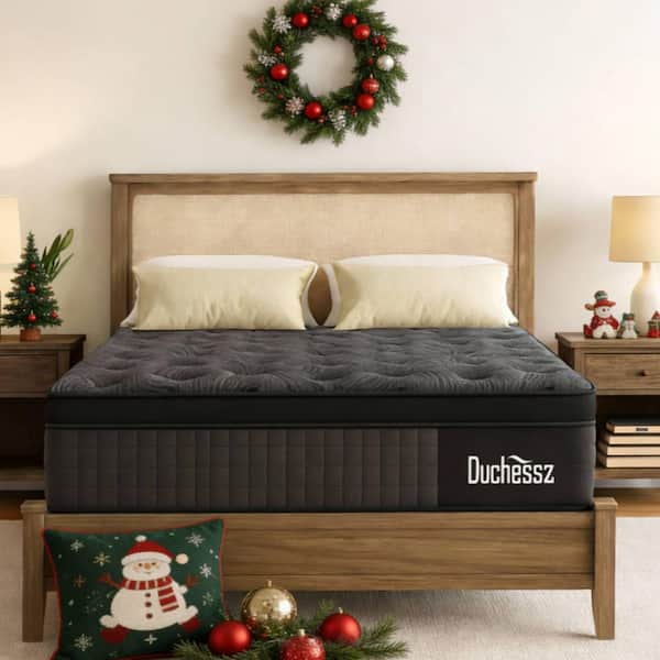Duchessz Queen Medium Firm Hybrid 14 in. Euro Top Support and Bed-in-a-Box Mattress