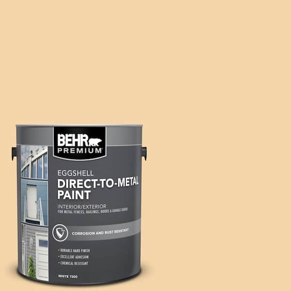 BEHR PREMIUM 1 gal. #PPU6-08 Pale Honey Eggshell Direct to Metal Interior/Exterior Paint