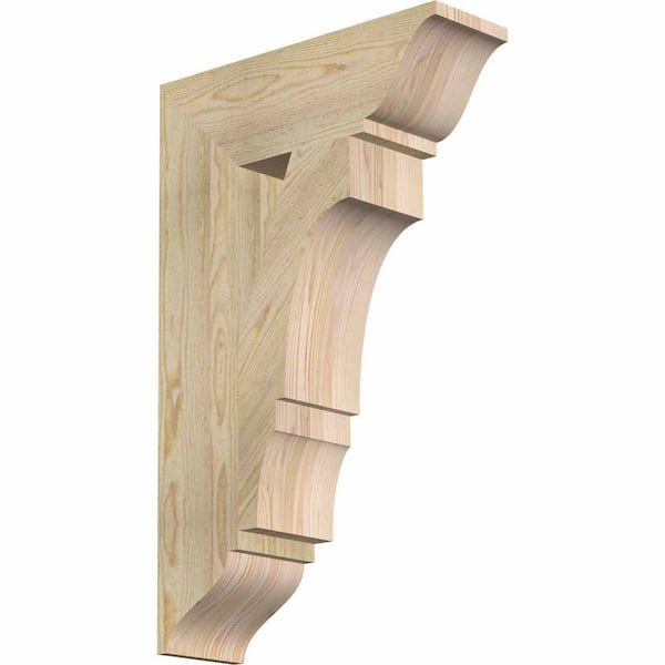 Ekena Millwork 6 in. x 32 in. x 20 in. Douglas Fir Balboa Traditional Rough Sawn Bracket