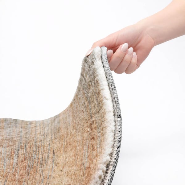 Dream Shag Premium Machine Washable Abstract ADS793 Salmon 3 ft. x 4 ft. Area Rug