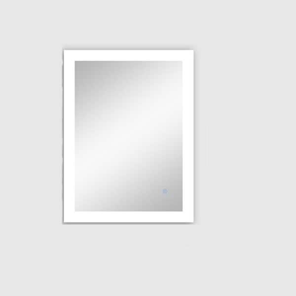 Unbranded 24 in. W x 32 in. H Rectangular Frameless Wall Mounted Bathroom Vanity Mirror Anti-Fog Mirror Double Color Temperature