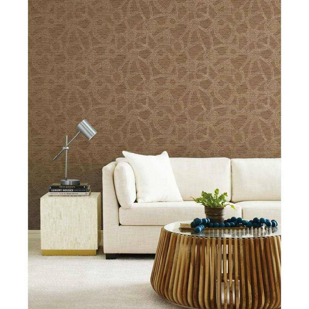 Brown Abstract Pattern Self-Adhesive Vinyl Wallpaper
