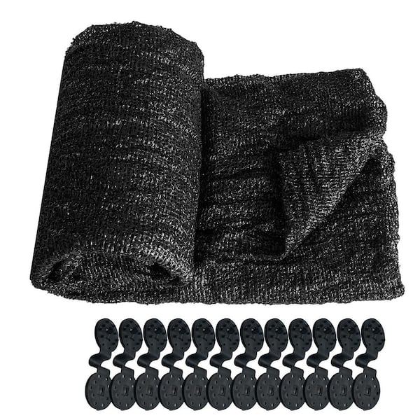 Shade Cloth Black 70% Sunblock Net UV Resistant for Greenhouse Garden Plant Pergola Patio Kennel, 6.5 ft. x 18 ft.