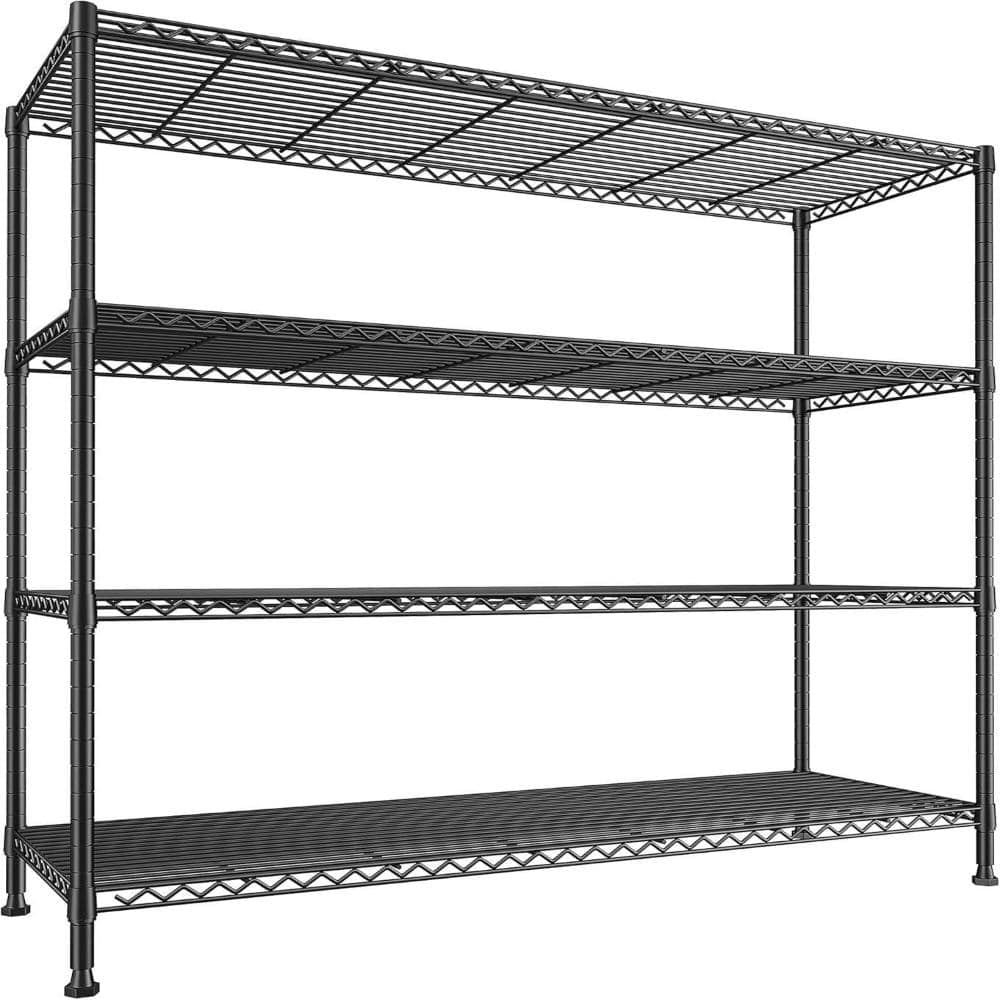 4-Tier Heavy-Duty Wire Shelving Unit, 650 lbs. per Shelf, Adjustable Carbon Steel Rack price history on PriceWatchPro
