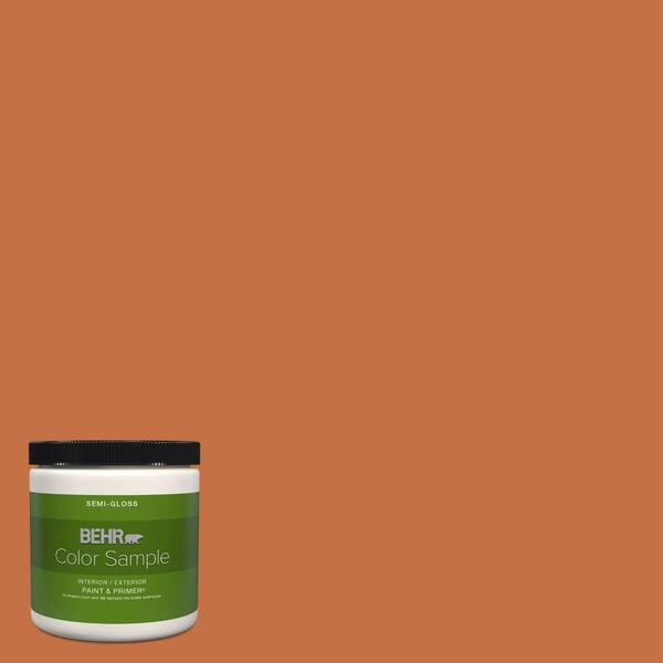 Behr Premium Plus 8 Oz M220 7a Fall Foliage Semi Gloss Interior Exterior Paint And Primer Color