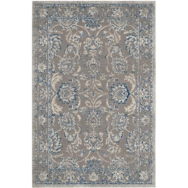 SAFAVIEH Artisan Dark Gray/Blue 9 ft. x 12 ft. Border Area Rug