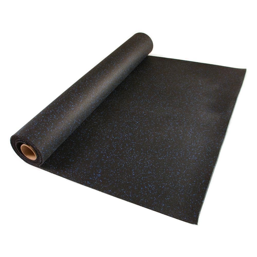 Greatmats GMats Blue 10% Color Fleck 48 in. W x 120 in. L Rolled Rubber Gym  Exercise Flooring Roll (40 sq. ft.) RRA14C410BLU - The Home Depot