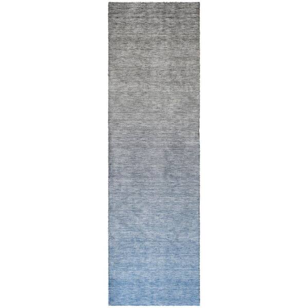Dream Shag Premium Machine Washable Abstract ADS833 Blue 2 ft. x 7 ft. Runner Rug
