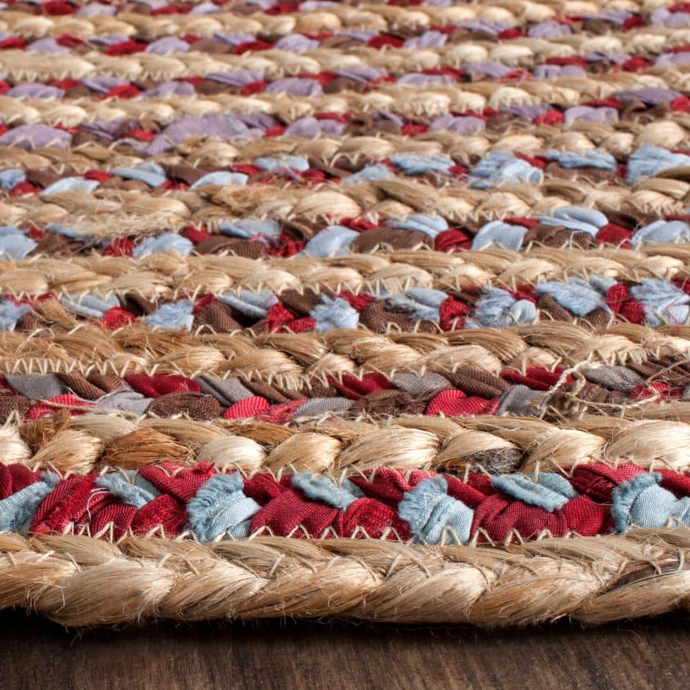 Cape Cod Multicolor Oval Flat Woven Jute Rug