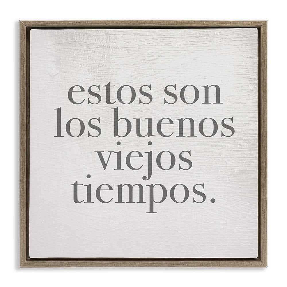 Good Old Days by Lil' Rue Brown Floater Frame Typography Graphic Art Print 25 in. x 25 in. price history on PriceWatchPro