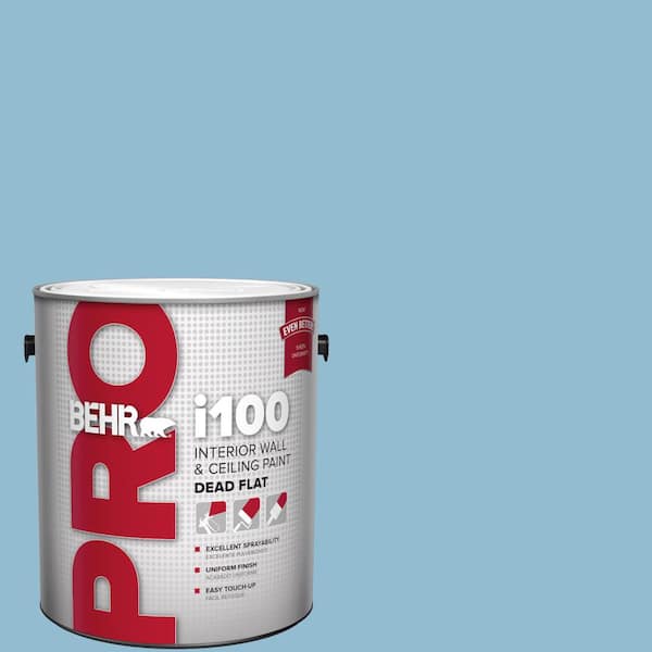 BEHR PRO 1 gal. #S490-3 Reef Blue Dead Flat Interior Paint