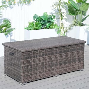 Feiman 273 Gal. Wicker Brown Steel Frame Deck Box