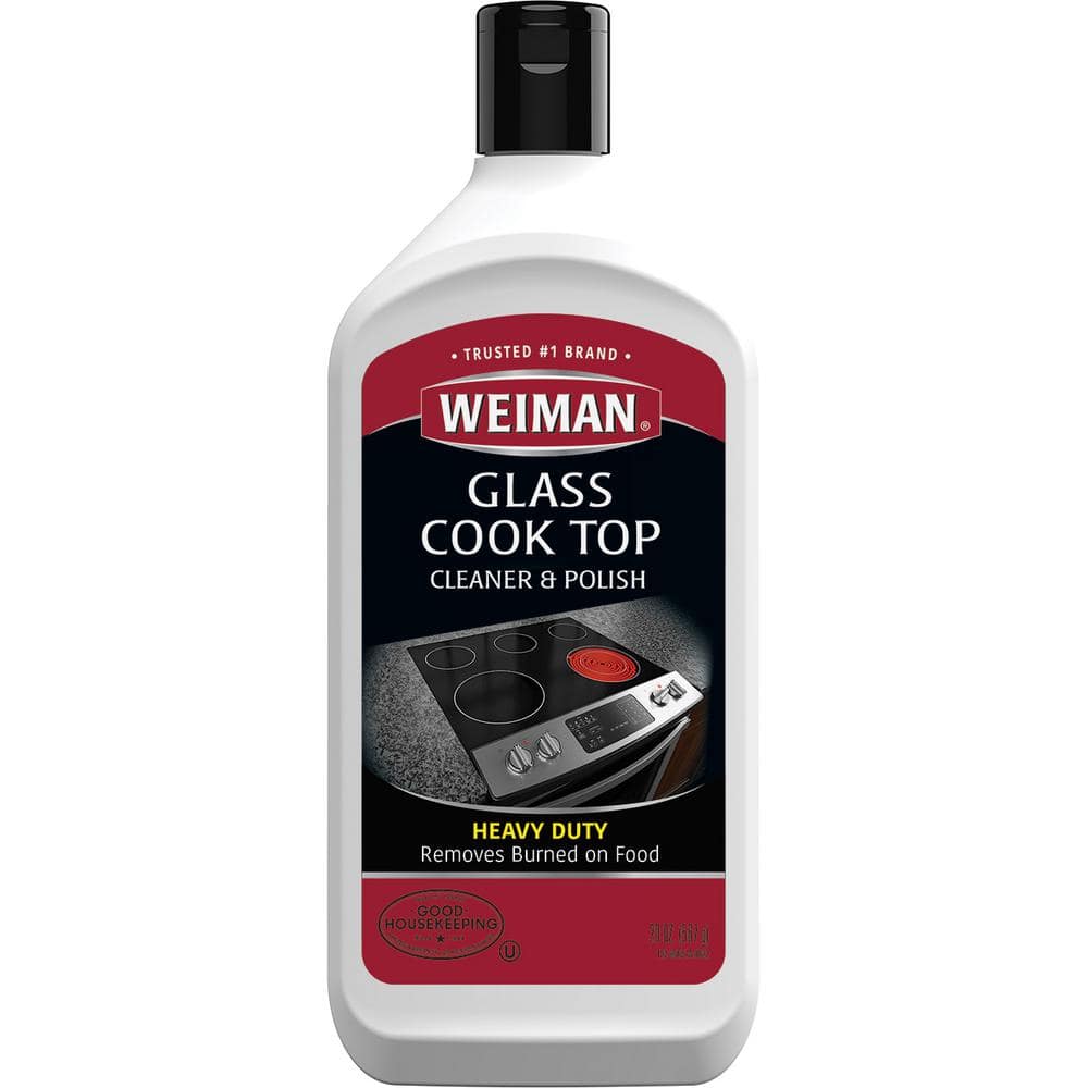  Weiman Non-Abrasive, No Scratch Induction Glass Ceramic Stove  Cooktop Heavy Duty Cleaner and Polish, 20 Ounce : Kitchen Cleaners : Health  & Household